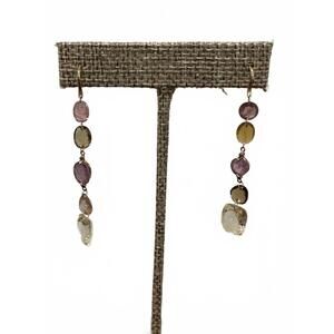 NEW 5 OCTOBRE n2 earrings in 14k, diamond, sapphire, citrine, topaz